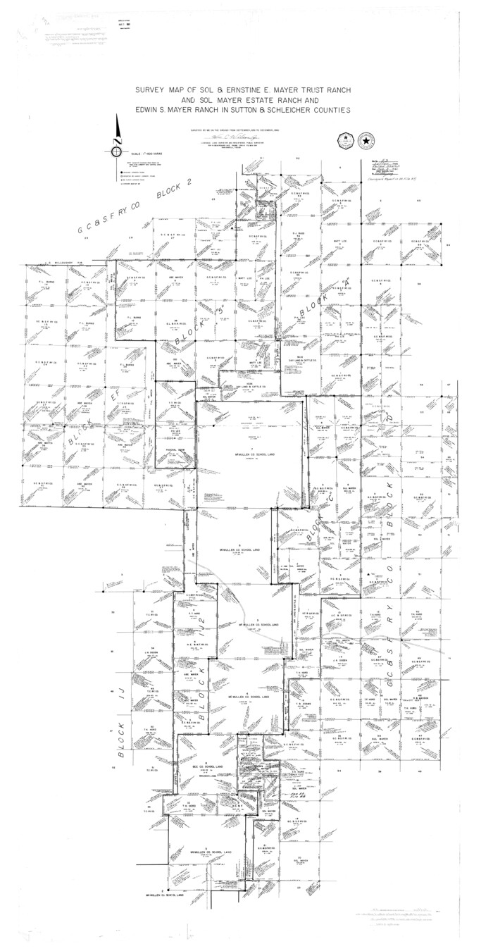 9977, Sutton County Rolled Sketch 59, General Map Collection - 1