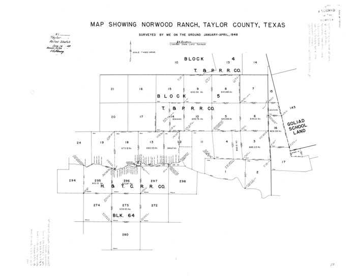 9985, Taylor County Rolled Sketch 21, General Map Collection