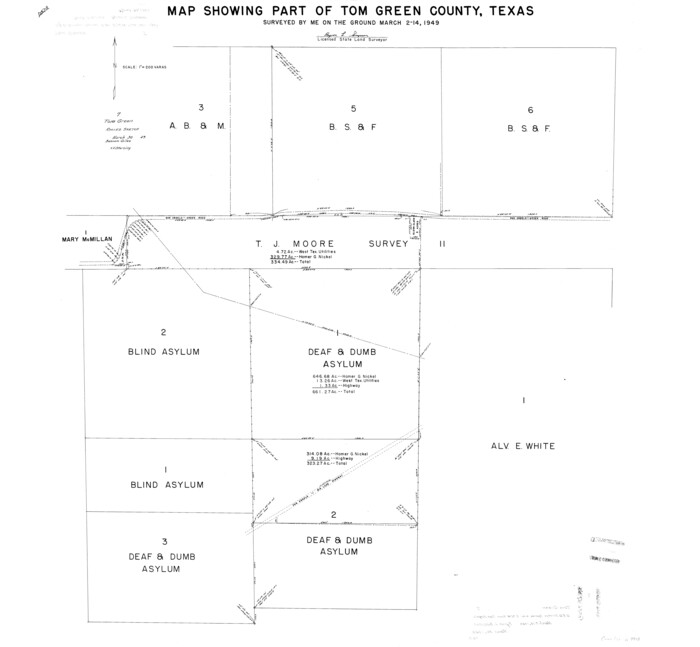 9998, Tom Green County Rolled Sketch 7, General Map Collection