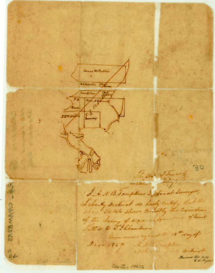 17612, Chambers County Sketch File 30, General Map Collection