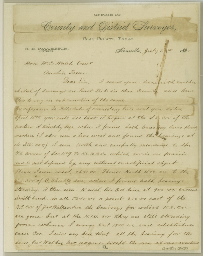 18439, Clay County Sketch File 24a, General Map Collection