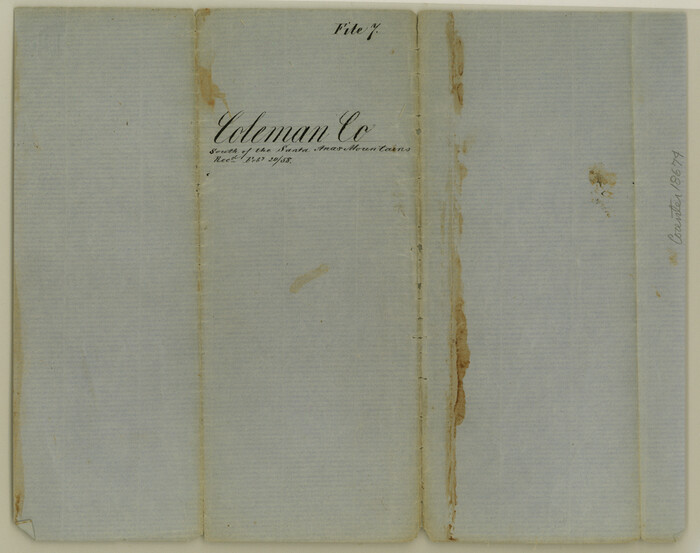 18674, Coleman County Sketch File 7, General Map Collection