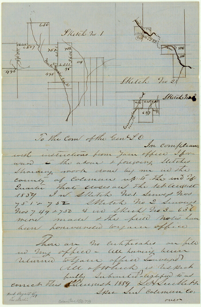 18678, Coleman County Sketch File 10a, General Map Collection