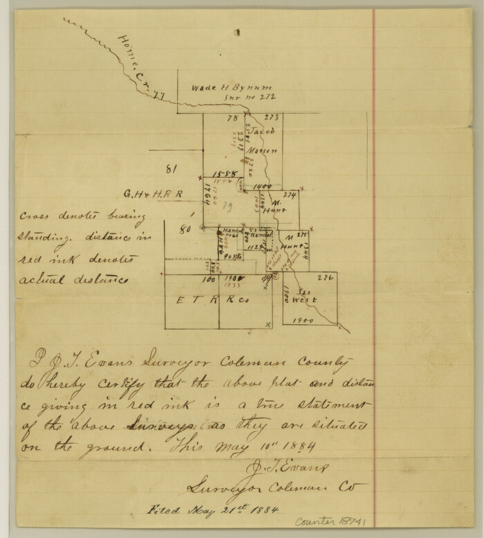 18741, Coleman County Sketch File 35a, General Map Collection