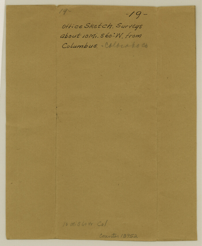 18952, Colorado County Sketch File 19, General Map Collection
