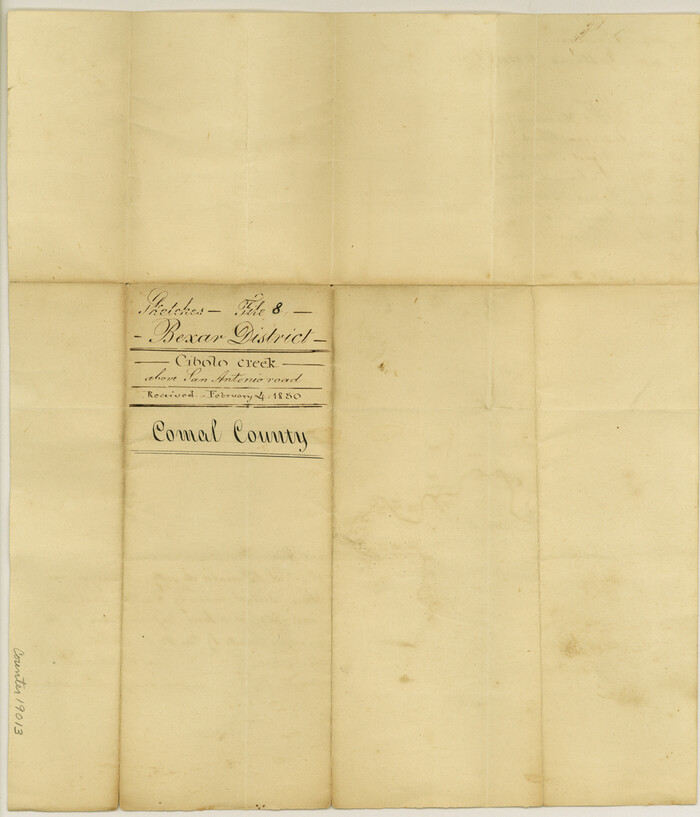 19013, Comal County Sketch File 8, General Map Collection