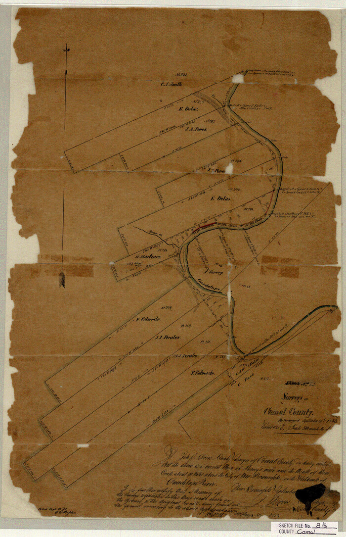 19015, Comal County Sketch File 8 1/2, General Map Collection