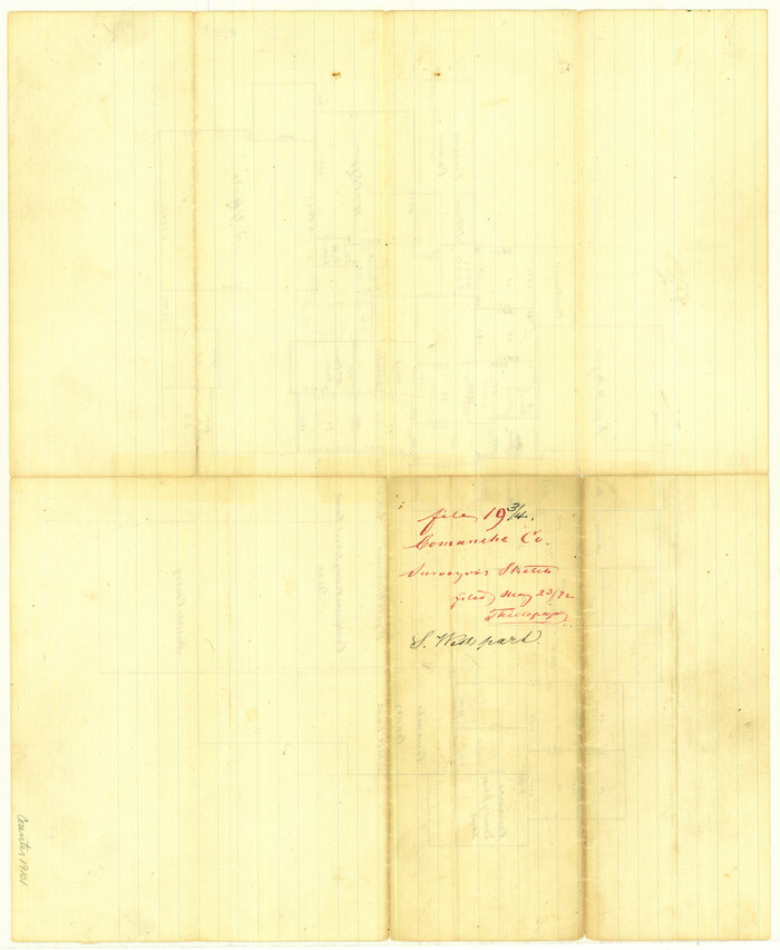 19101, Comanche County Sketch File 19 3/4, General Map Collection