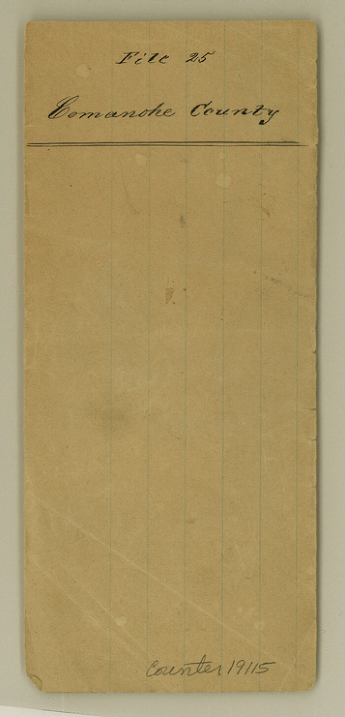 19115, Comanche County Sketch File 25, General Map Collection