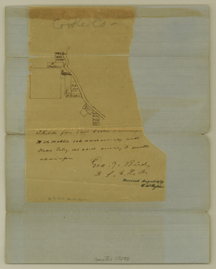 19248, Cooke County Sketch File 14, General Map Collection