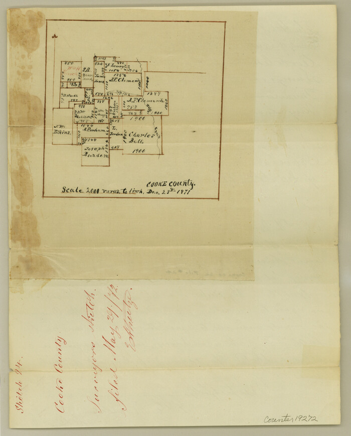 19272, Cooke County Sketch File 24, General Map Collection