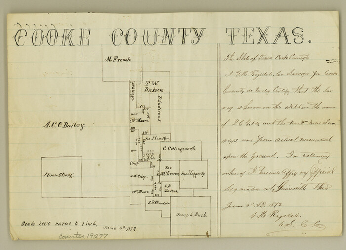19277, Cooke County Sketch File 26, General Map Collection