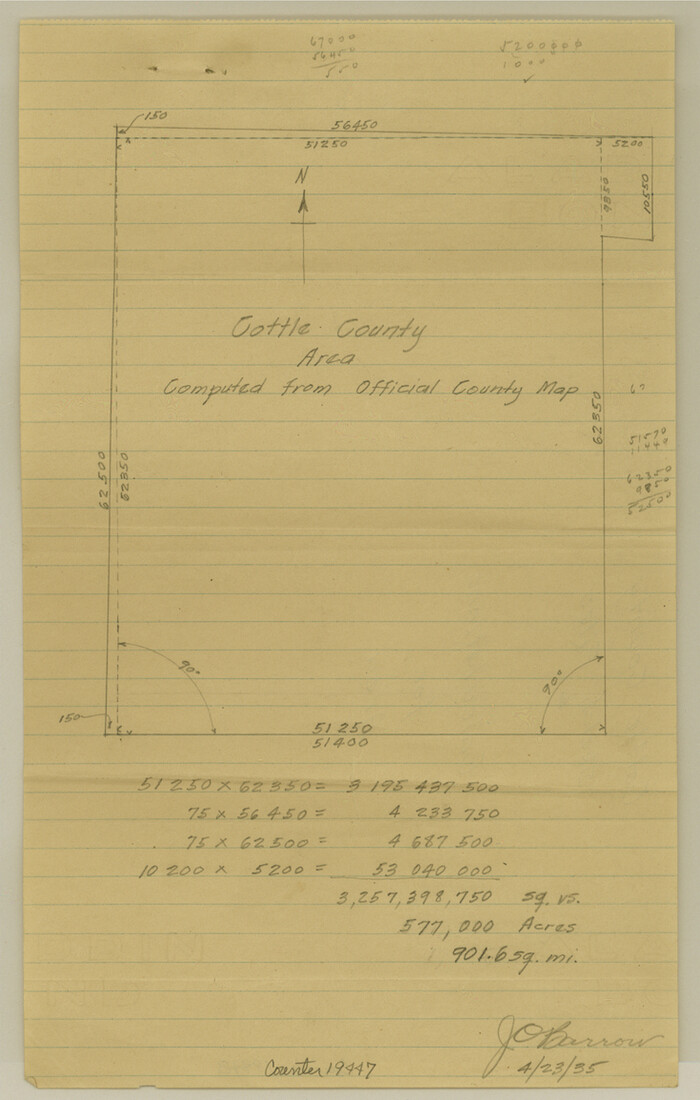 19447, Cottle County Sketch File G, General Map Collection