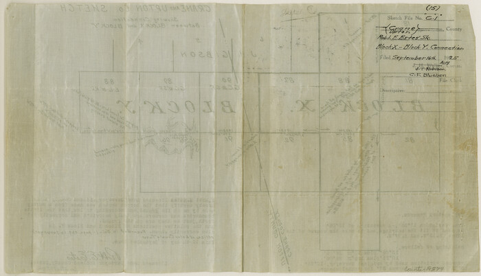 19579, Crane County Sketch File 15 (C-1), General Map Collection