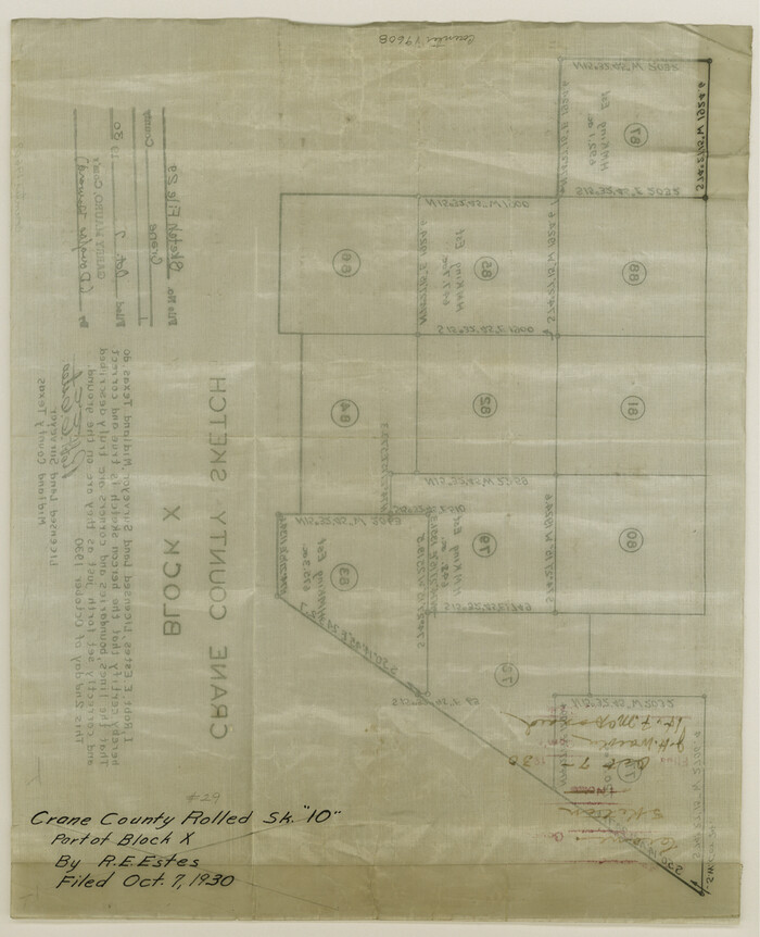 19608, Crane County Sketch File 29, General Map Collection