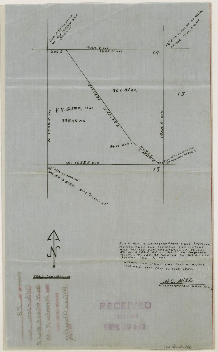 20280, Culberson County Sketch File 28, General Map Collection