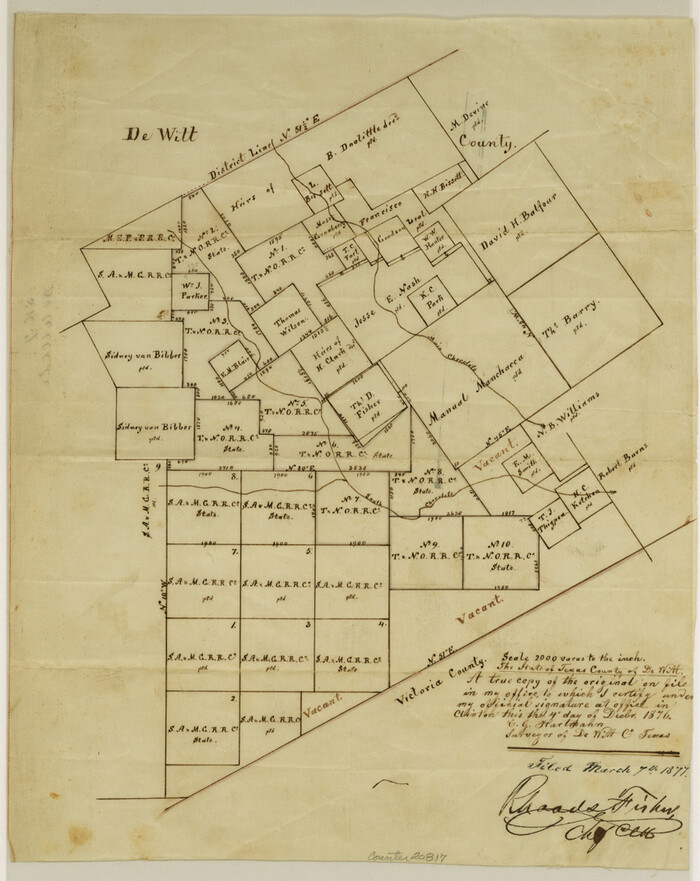 20817, DeWitt County Sketch File 7, General Map Collection