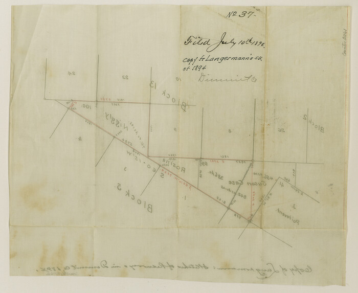 21161, Dimmit County Sketch File 37, General Map Collection