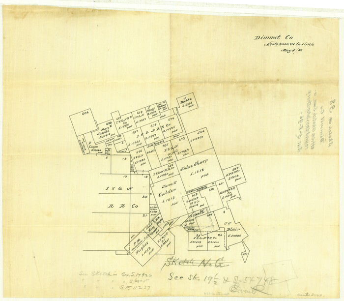 21163, Dimmit County Sketch File 38, General Map Collection