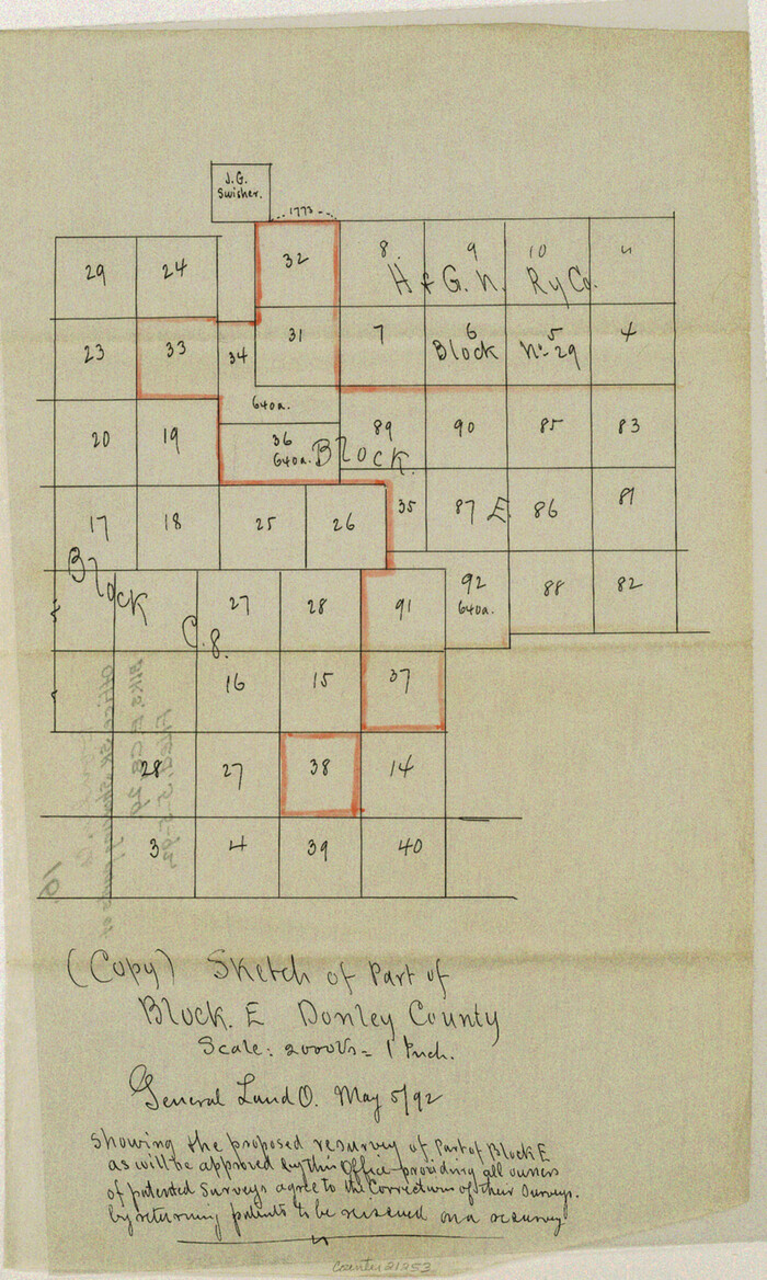 21253, Donley County Sketch File 16, General Map Collection