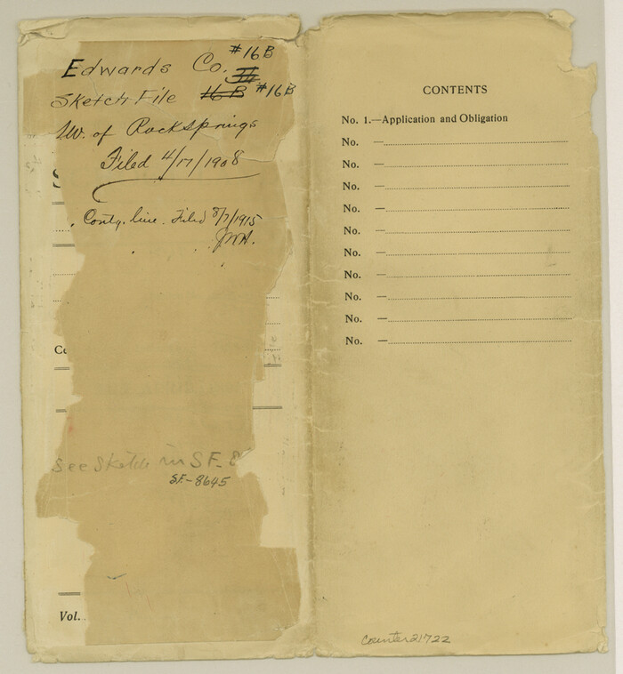 21722, Edwards County Sketch File 16b, General Map Collection