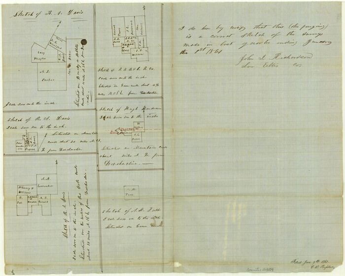 21854, Ellis County Sketch File 14, General Map Collection