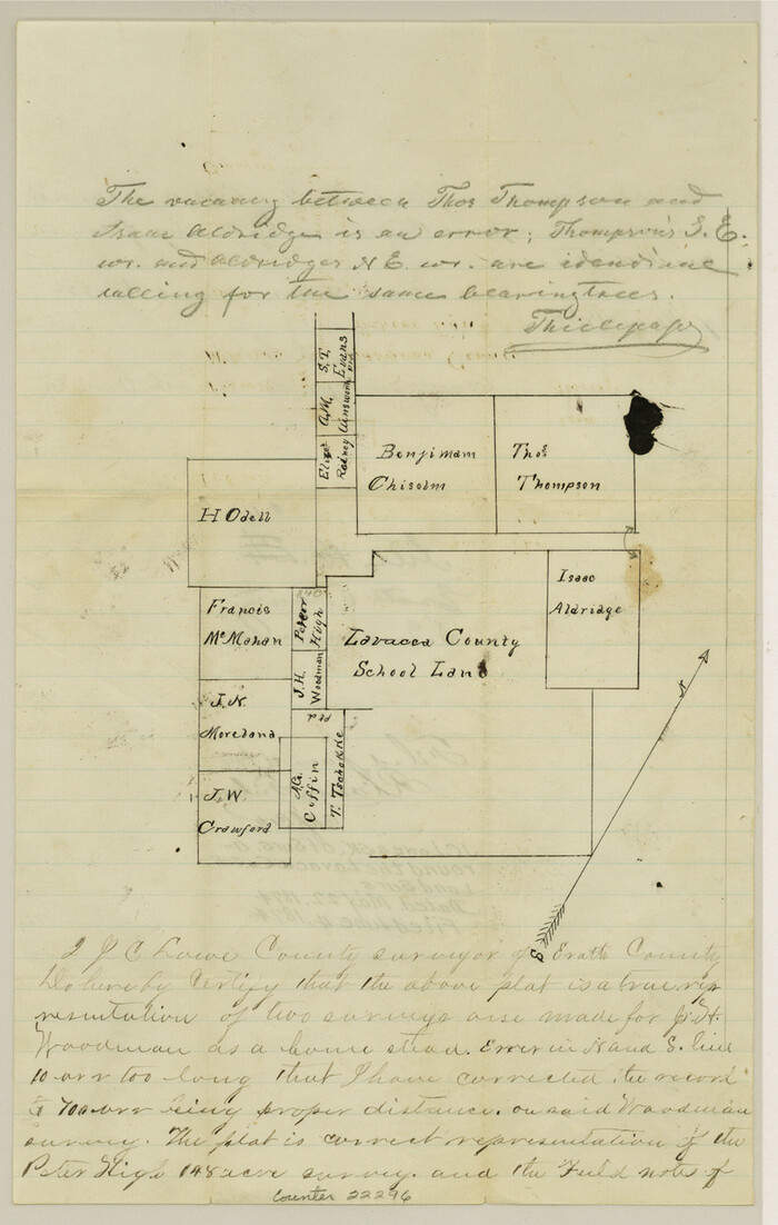 22296, Erath County Sketch File 16a, General Map Collection