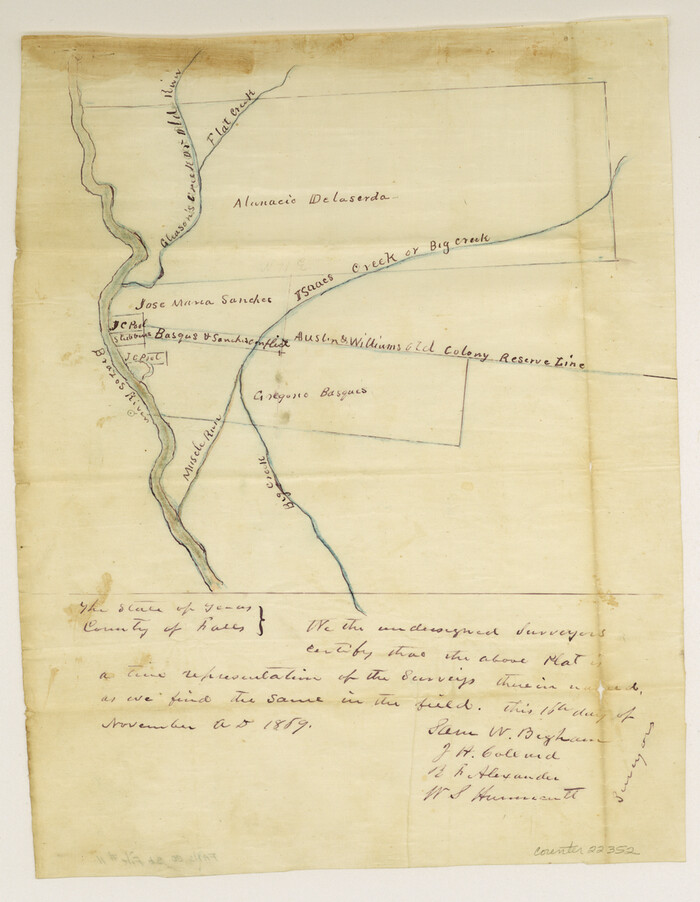 22352, Falls County Sketch File 11, General Map Collection