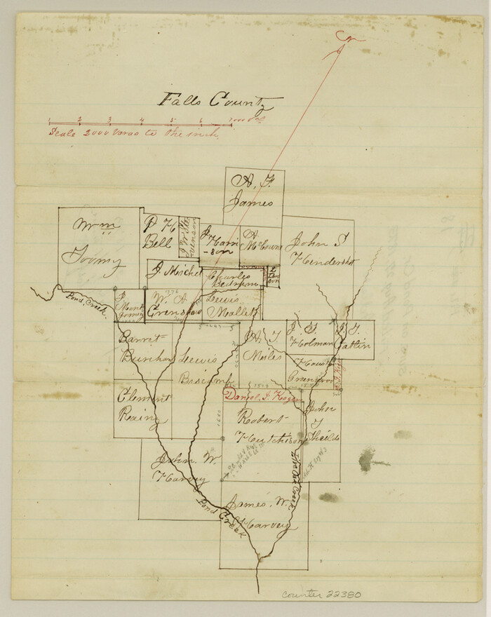 22380, Falls County Sketch File 18, General Map Collection
