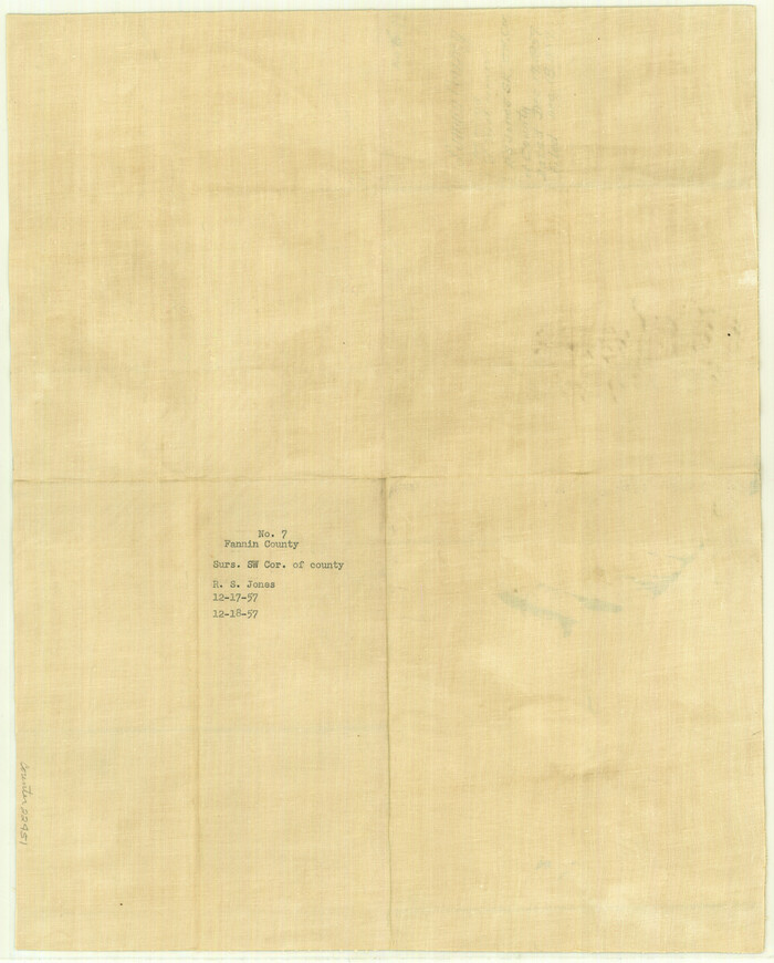 22451, Fannin County Sketch File 7, General Map Collection