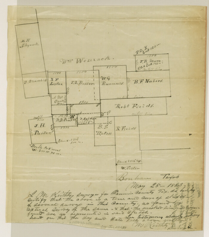 22489, Fannin County Sketch File 22, General Map Collection