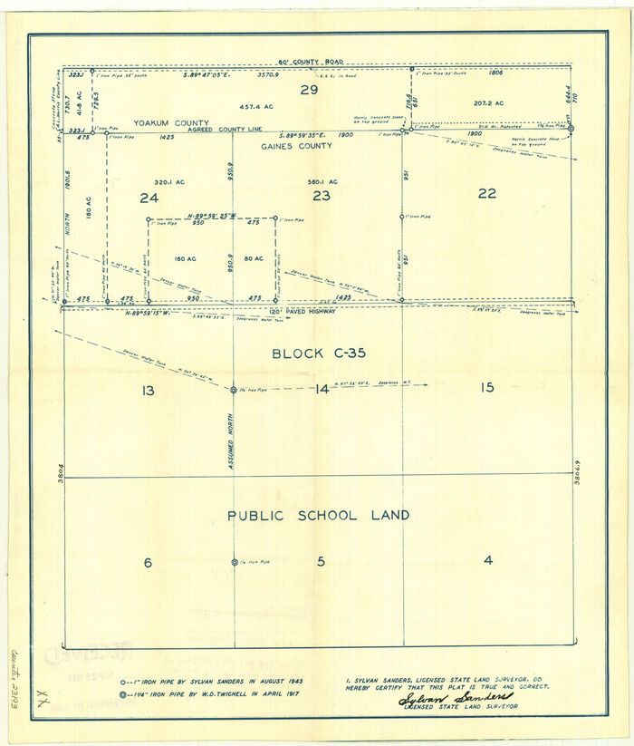 23193, Gaines County Sketch File 10, General Map Collection