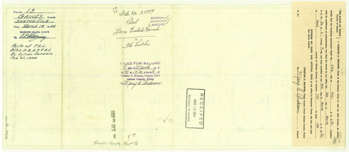 23200, Gaines County Sketch File 13, General Map Collection