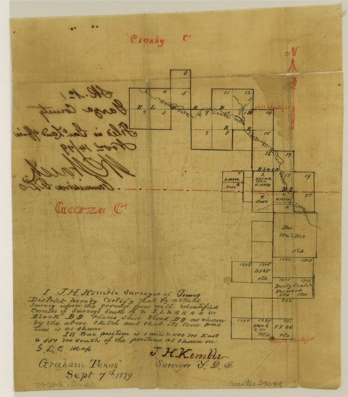 24044, Garza County Sketch File 1, General Map Collection