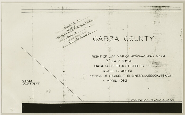24109, Garza County Sketch File 32, General Map Collection