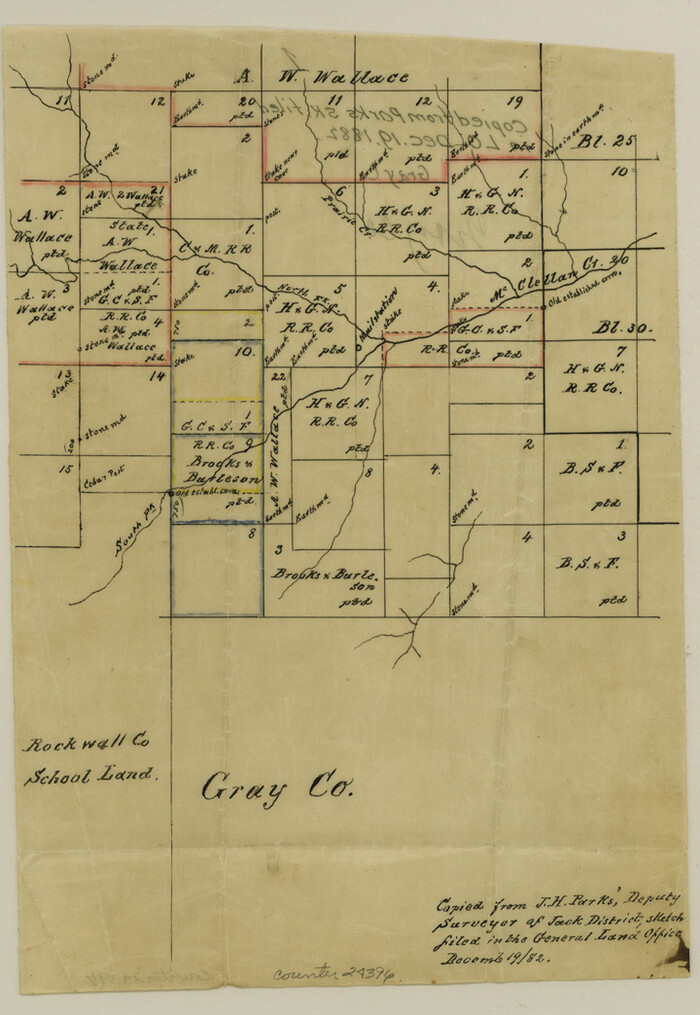 24396, Gray County Sketch File 1, General Map Collection