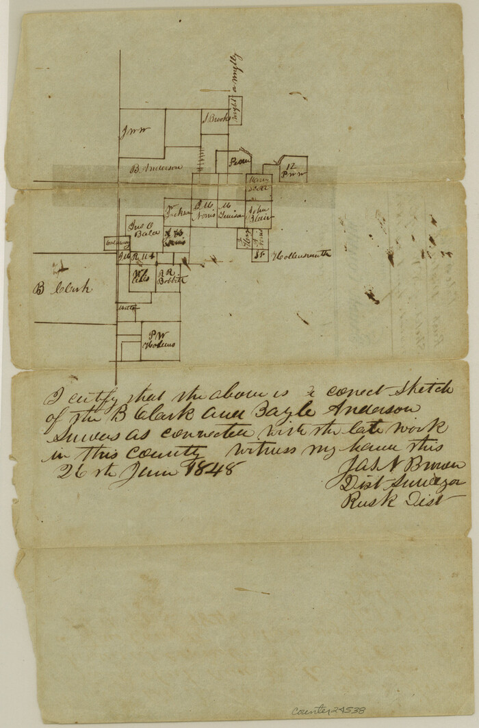 24538, Gregg County Sketch File 1B, General Map Collection