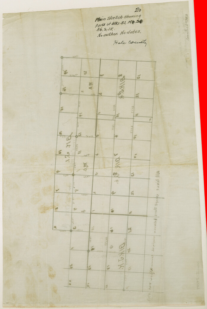 24753, Hale County Sketch File 20, General Map Collection