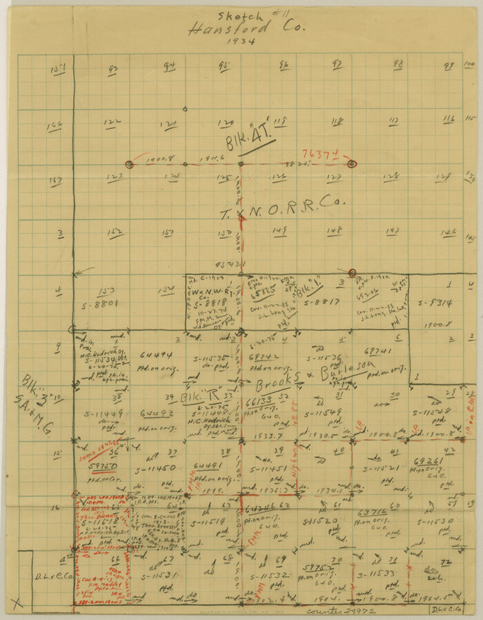 24972, Hansford County Sketch File 11, General Map Collection