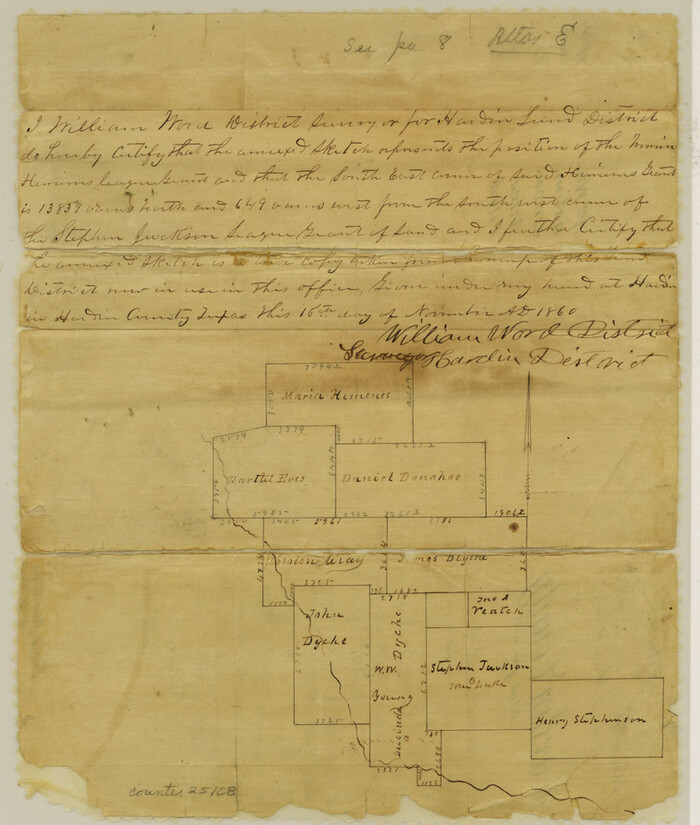 25108, Hardin County Sketch File 9a, General Map Collection