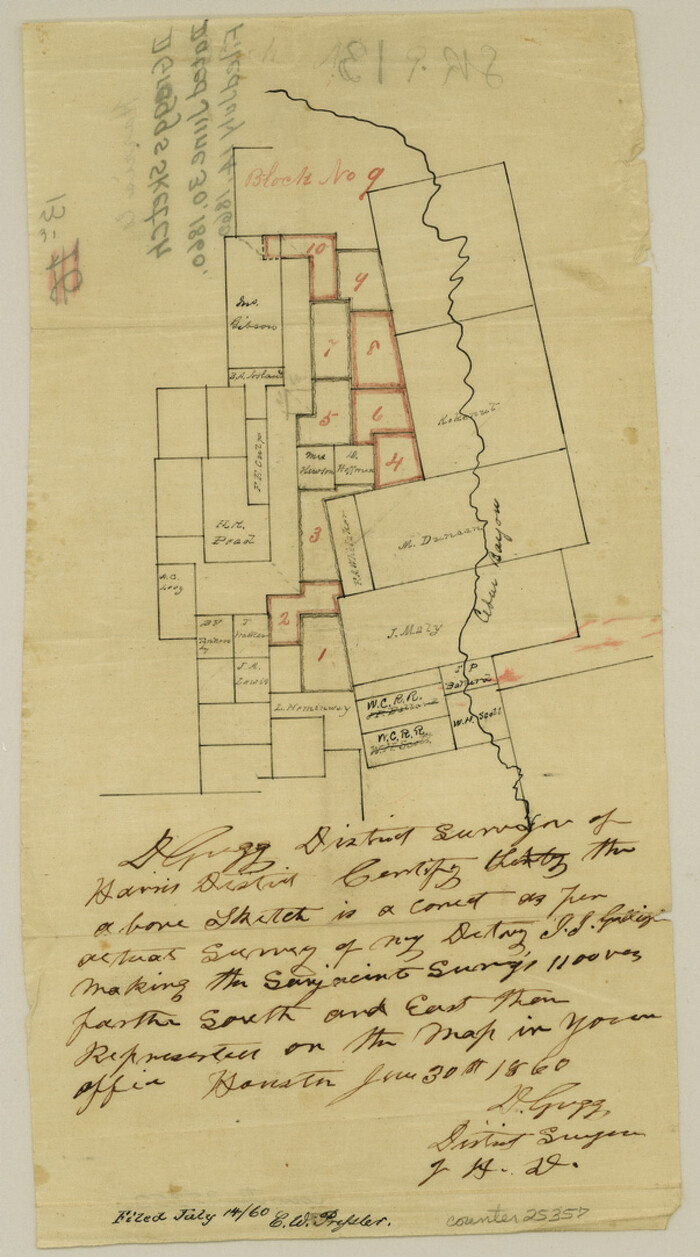 25357, Harris County Sketch File 13a, General Map Collection