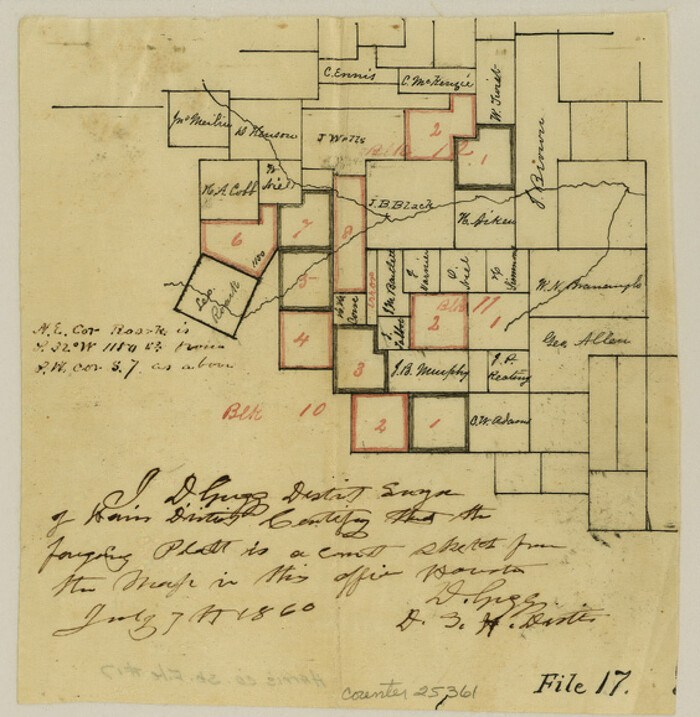 25361, Harris County Sketch File 17, General Map Collection