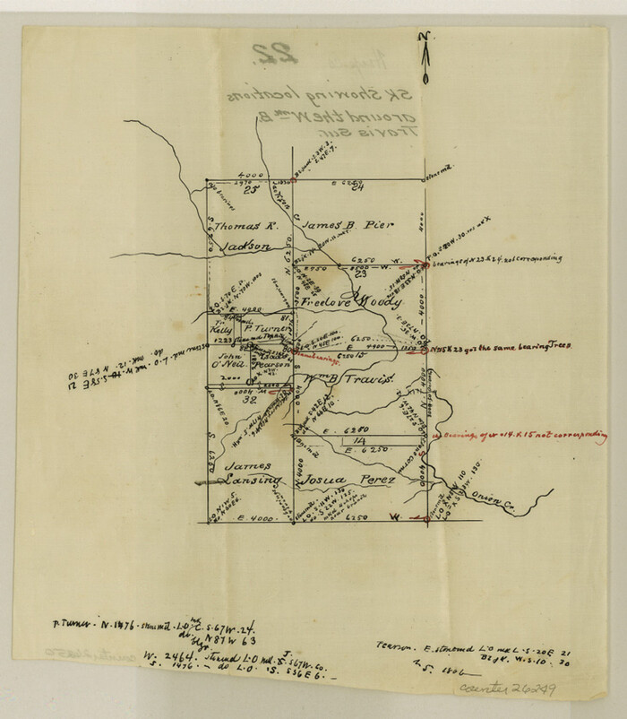26249, Hays County Sketch File 22, General Map Collection