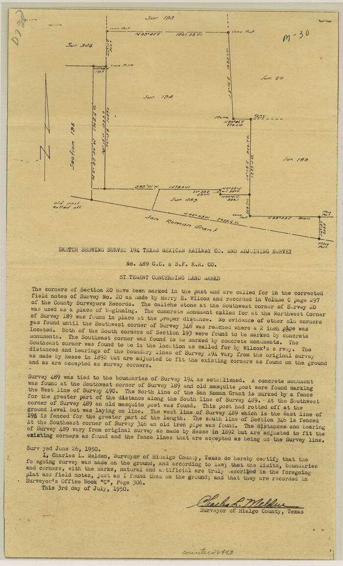 26443, Hidalgo County Sketch File 17, General Map Collection