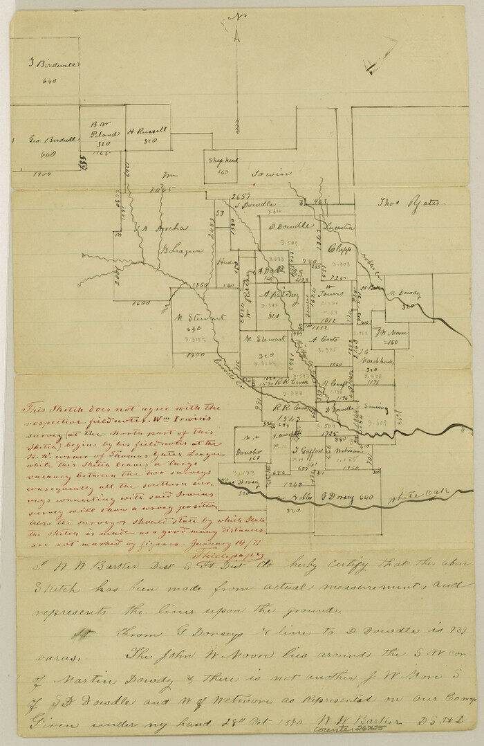 26725, Hopkins County Sketch File 20, General Map Collection