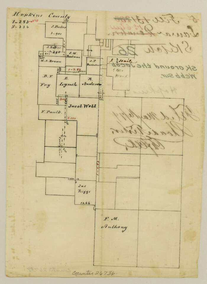 26736, Hopkins County Sketch File 26, General Map Collection