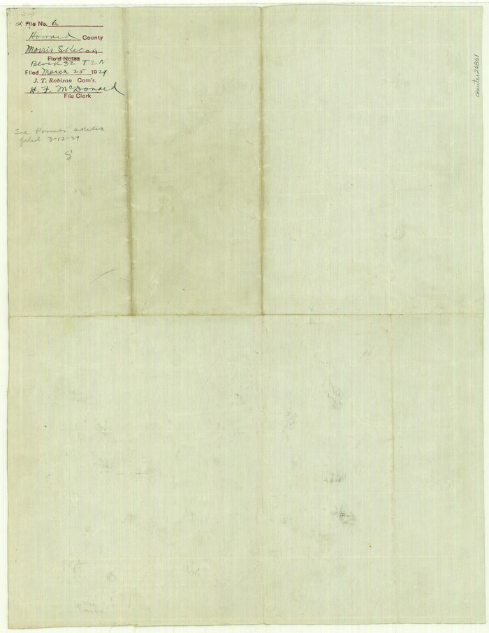 26861, Howard County Sketch File 6, General Map Collection