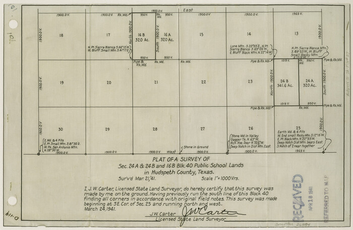 26984, Hudspeth County Sketch File 27, General Map Collection