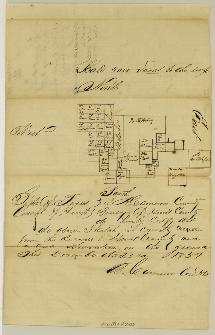 27100, Hunt County Sketch File 10, General Map Collection