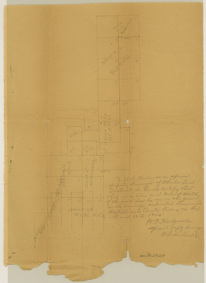 27209, Hutchinson County Sketch File 9, General Map Collection